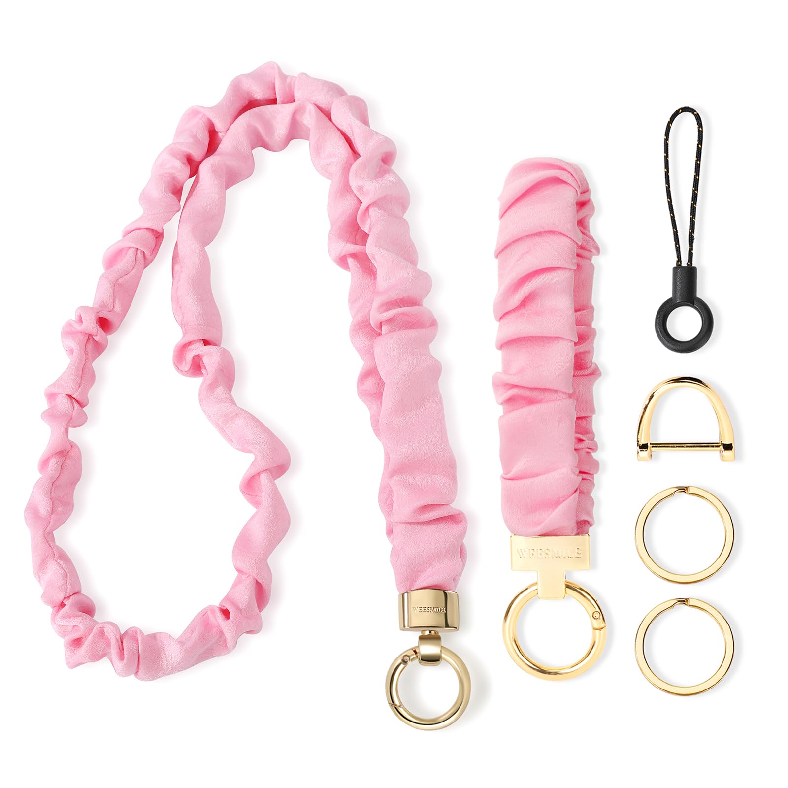 WEESMILE Lanyard and Wristlet Keychain Set for ID Badges