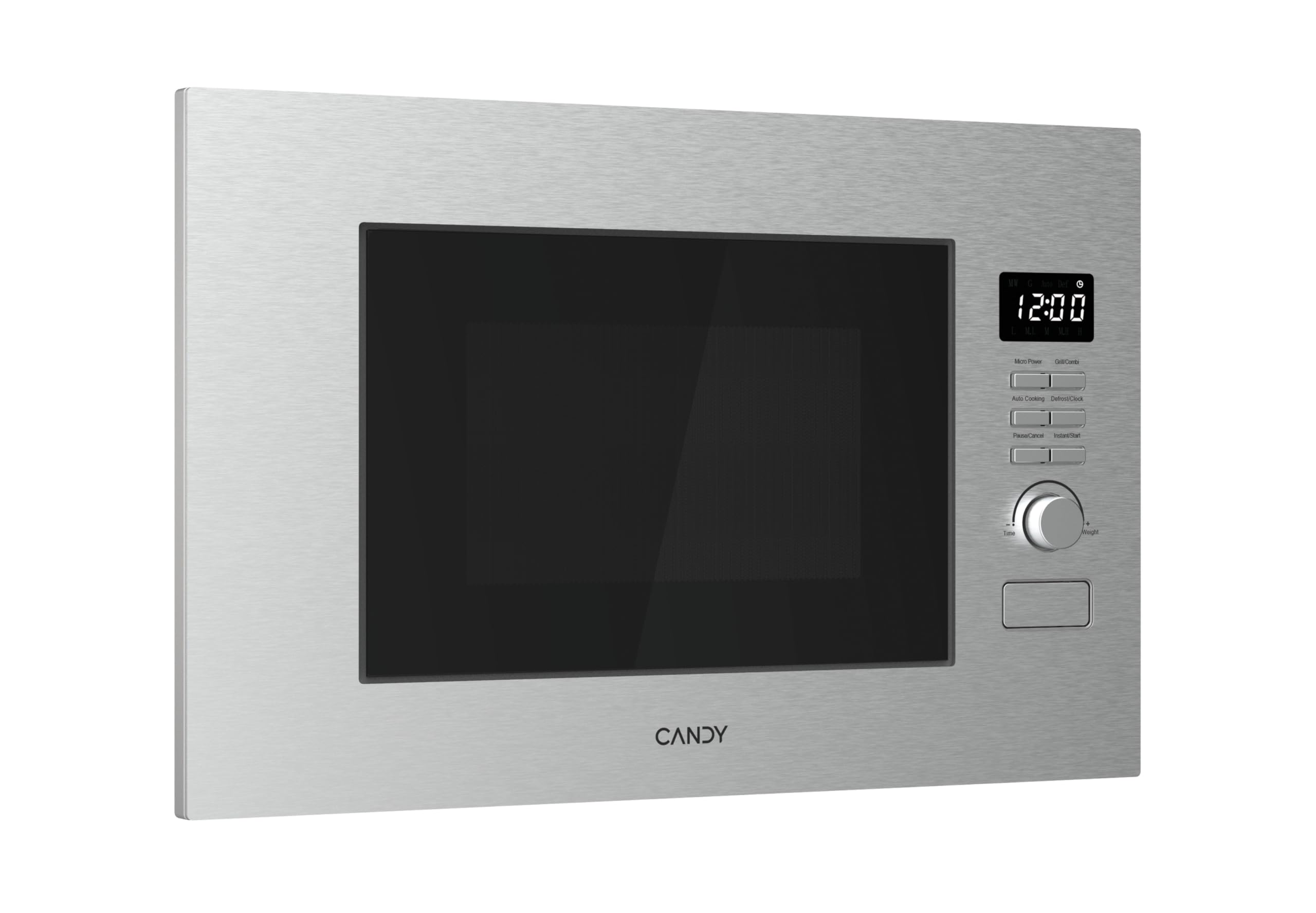 Candy CA38FL7NWBX Micro-ondes encastrables Volume 20 litres Micro-ondes 800 W Gril 1000 W Acier inoxydable
