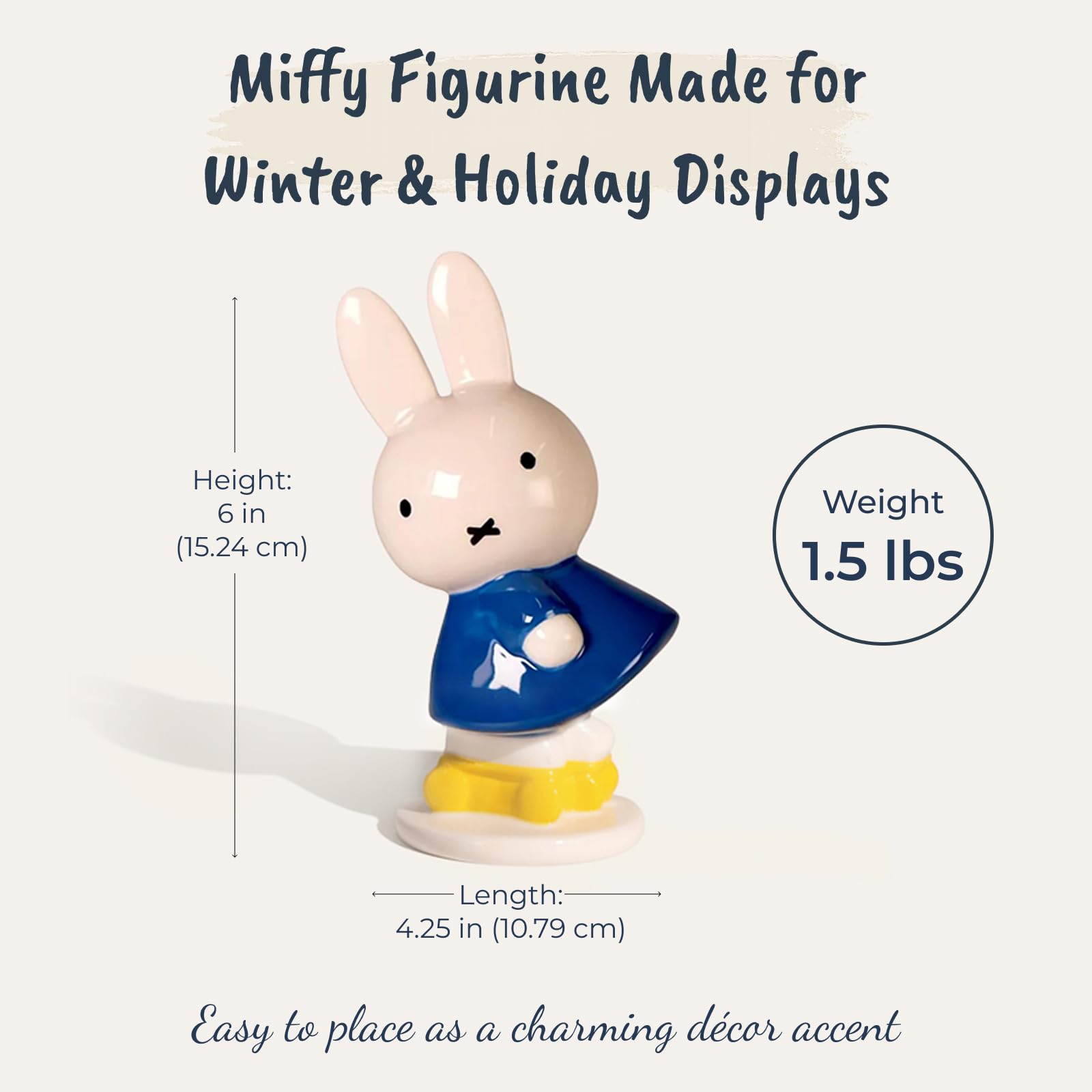 Amazon.com: Miffy Skating Figurine, 4.25 x 2.825 x 6 Inches
