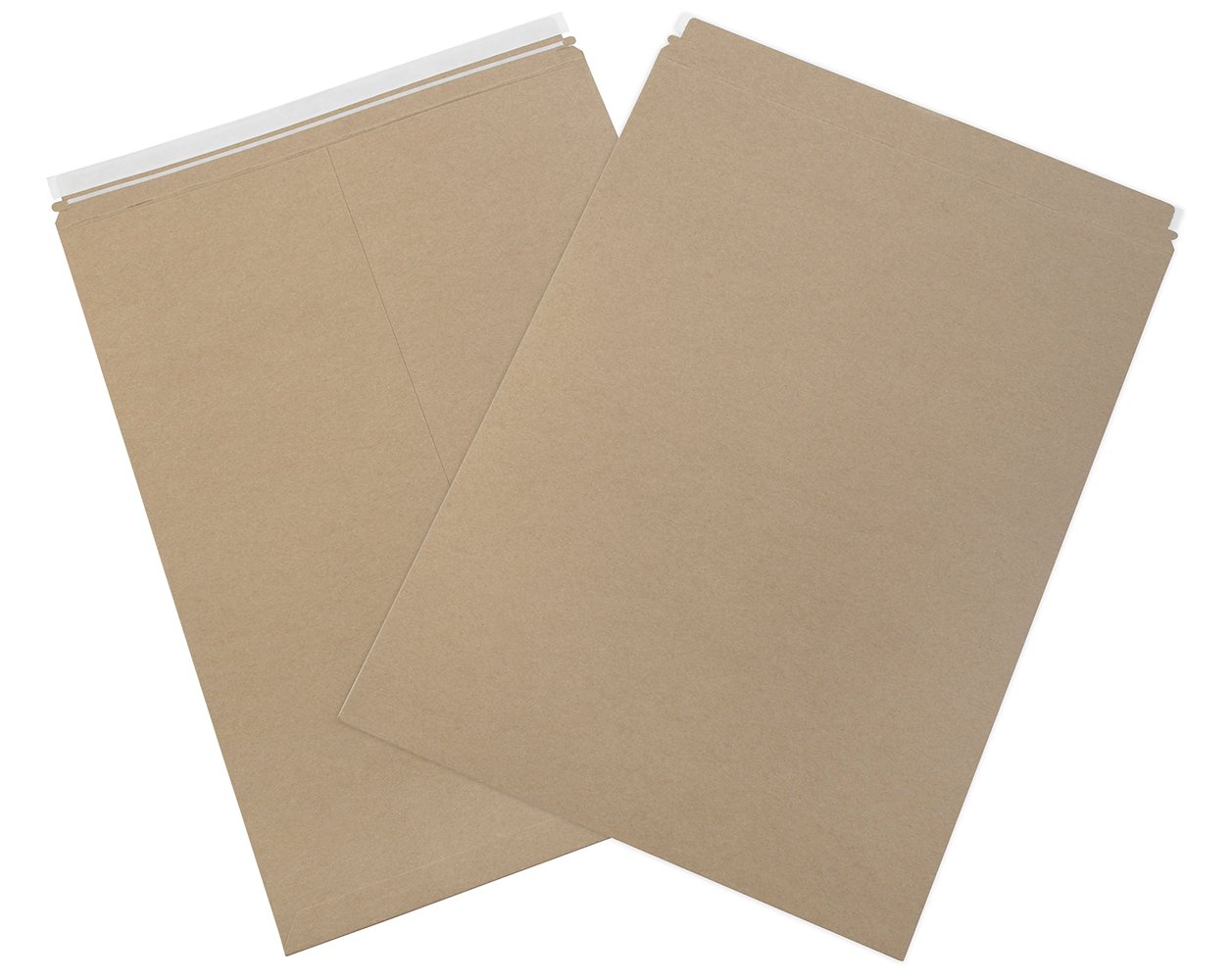Aviditi 20 x 27" Stayflats Brand Rigid Flat Mailers, Kraft (Pack of 50) Photo Document Mailers, Peel & Seal Closure, Tear Strip Easy Opening.
