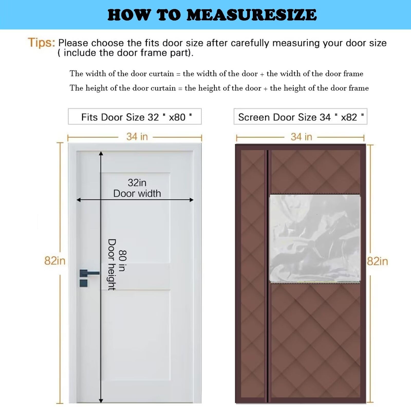 Tenda della Porta Inverno con finestra di visualizzazione,Marrone 180x240cm Apertura laterale,Impermeabile Termica e Isolante Tende Divisorie Chiusura Automatica,per Porte d'Ingresso,Cortili Porte