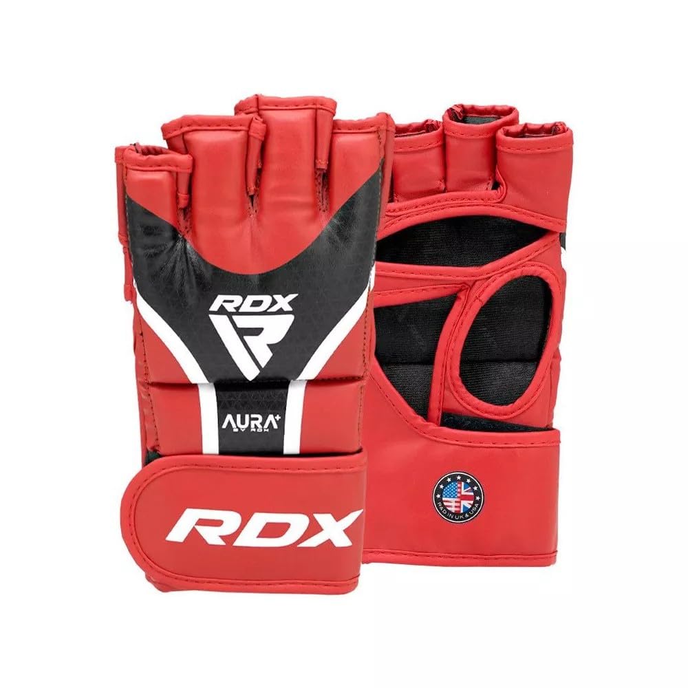 RDX Grappling Gloves Aura Plus T-17 (Red, S)
