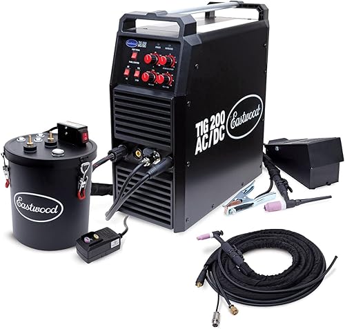 Eastwood Máquina de soldadura MIG de 200 amperios para acero de soldadura, acero inoxidable y aluminio, máquina de soldadura multiusos resistente,