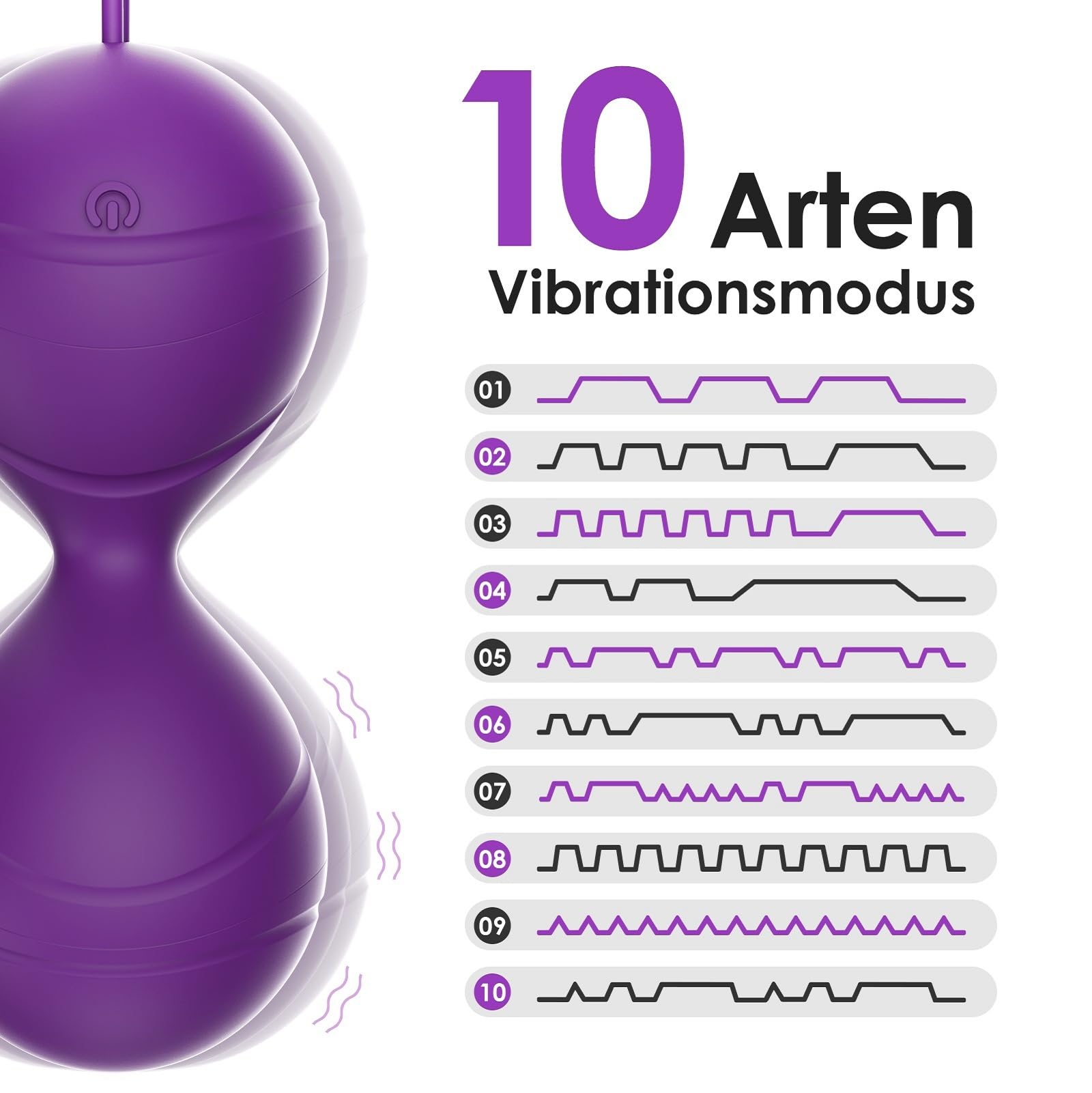 BEQOOL Liebeskugeln Beckenbodentrainer mit Vibrationsfernbedienung