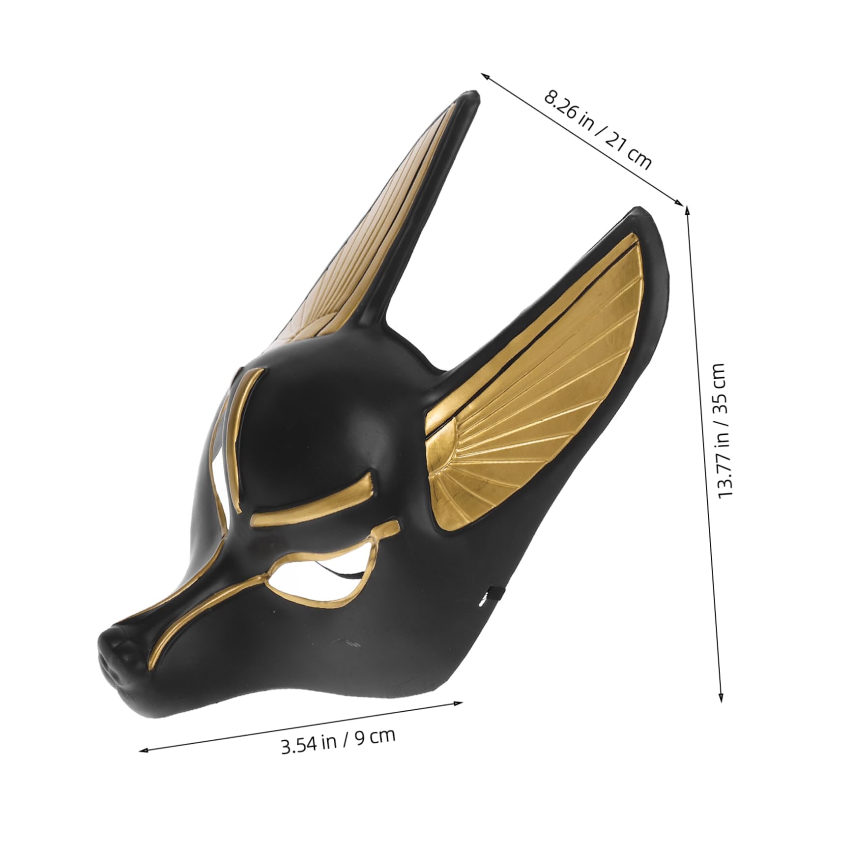 MAGICLULU Máscara De Anubis Máscara Veneciana De Cosplay De Halloween De Terror Aterrador Fiesta De Graduación Novedad El Plastico