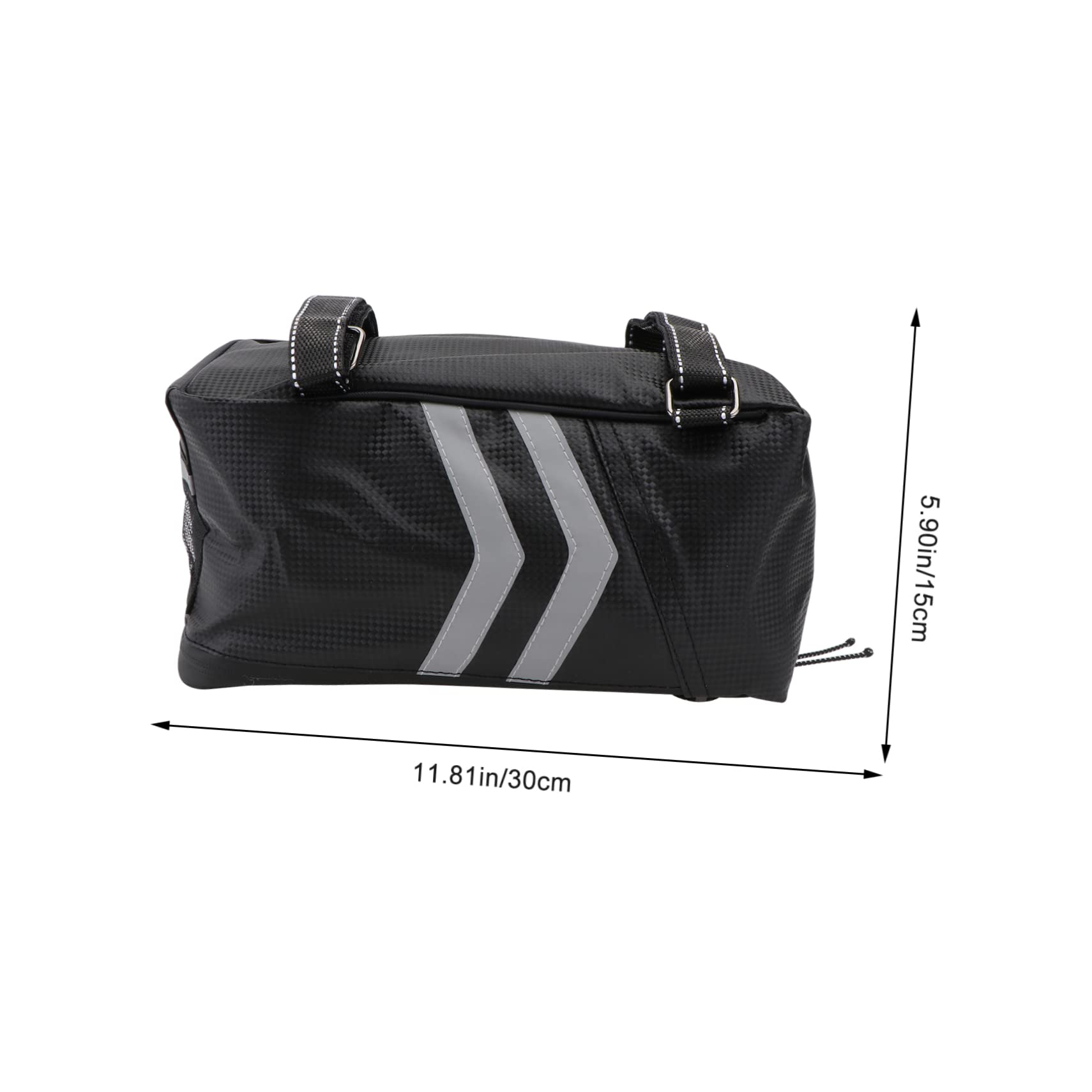 Borsa Cerniera e Bicicletta Posteriore in Doppia Pu per 9l Strisce Riflettenti, per Viaggi e Uso Quotidiano
