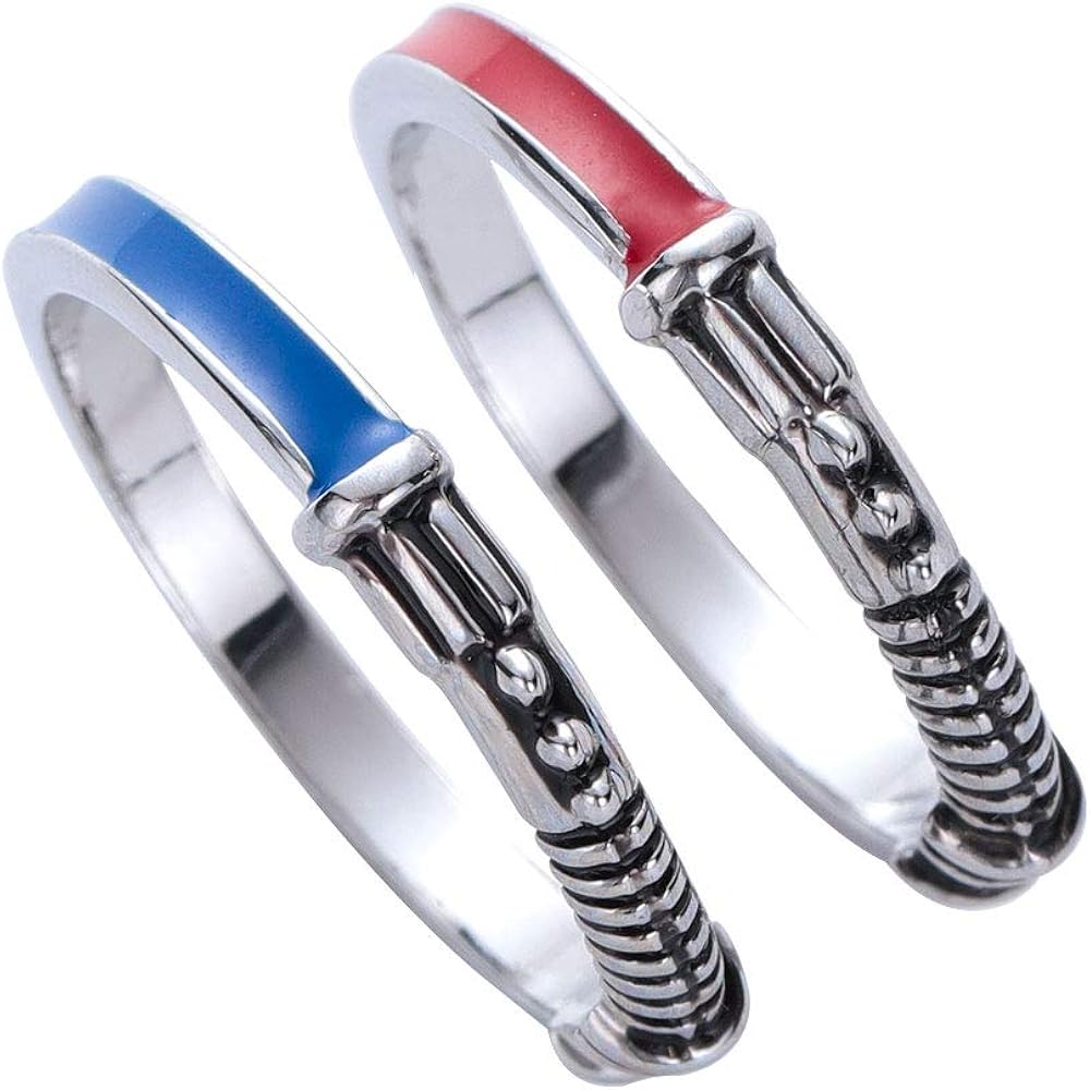 HANRESHE Best Star Lightsaber Ring Set for Men Punk Vintage Ring Movie