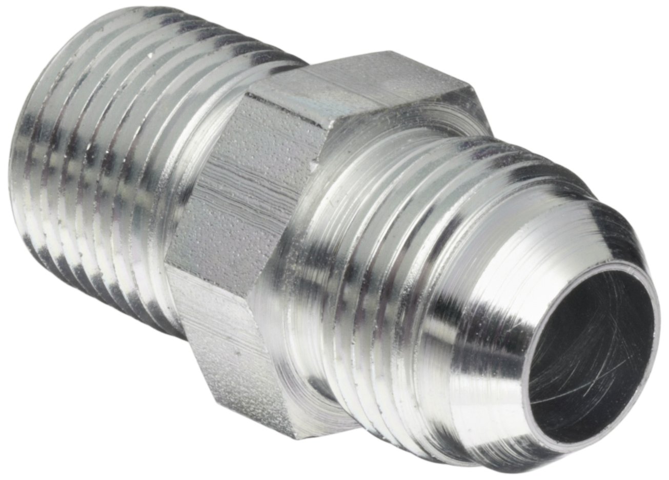 Eaton Aeroquip 2021-8-10S Male Connector, Male 37 Degree JIC, Male Pipe Thread, JIC 37 Degree & NPT End Types, Carbon Steel, 1/2 NPT(m) x 5/8 JIC(m) End Size, 5/8 Tube OD