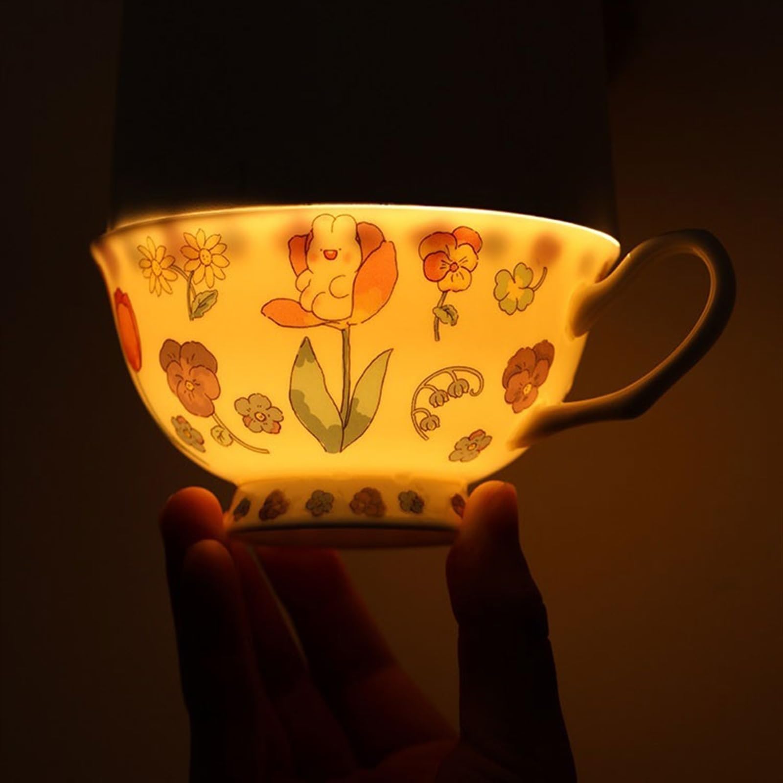 Kubek do kawy - wysokiej jakości ceramiczny zestaw filiżanek do herbaty i spodków - 240 ml wykwintne popołudnie, idealny na świąteczne prezenty i do użytku domowego