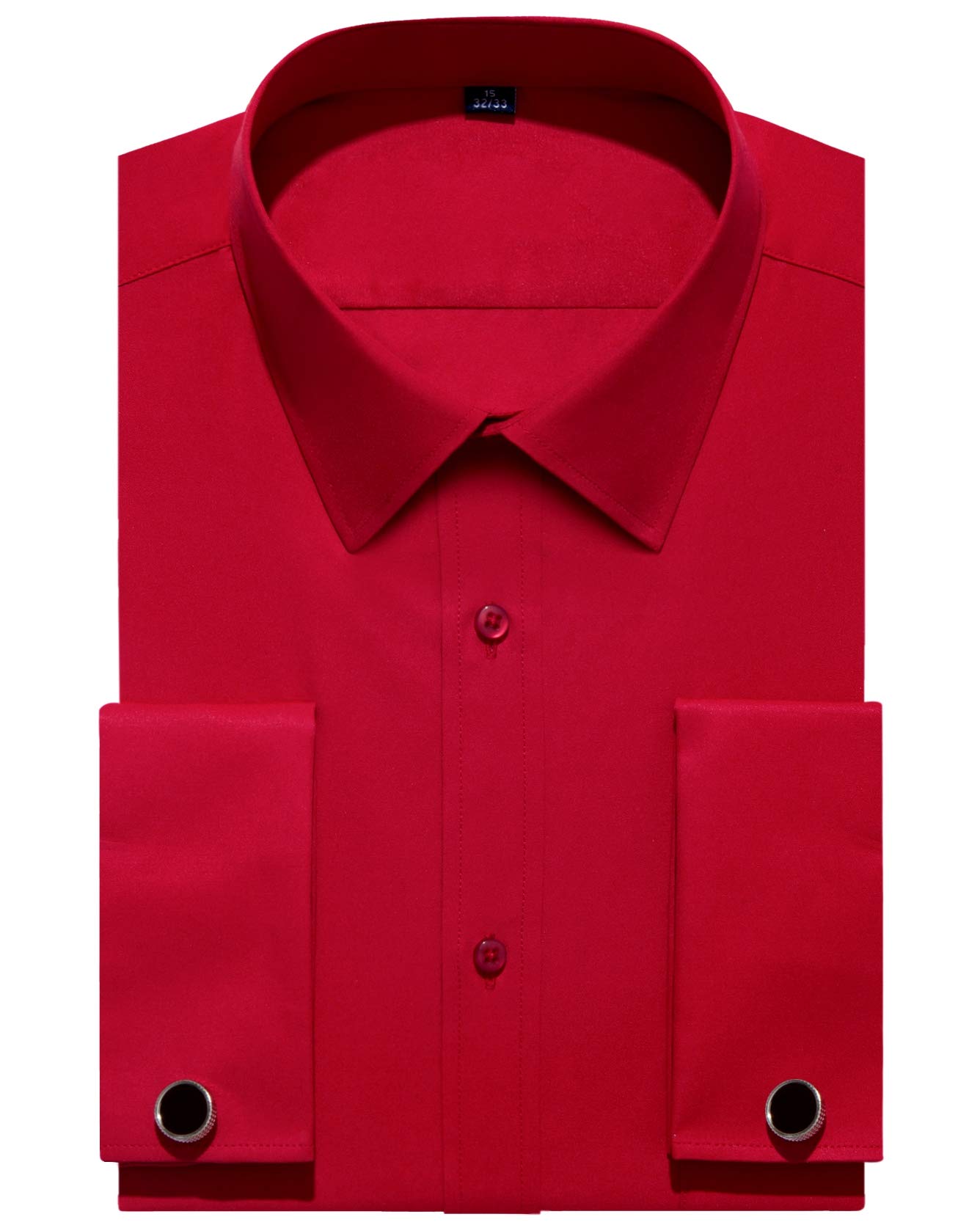 Alimens & Gentle French Cuff Regular Fit Dress Shirts (Cufflink Included)