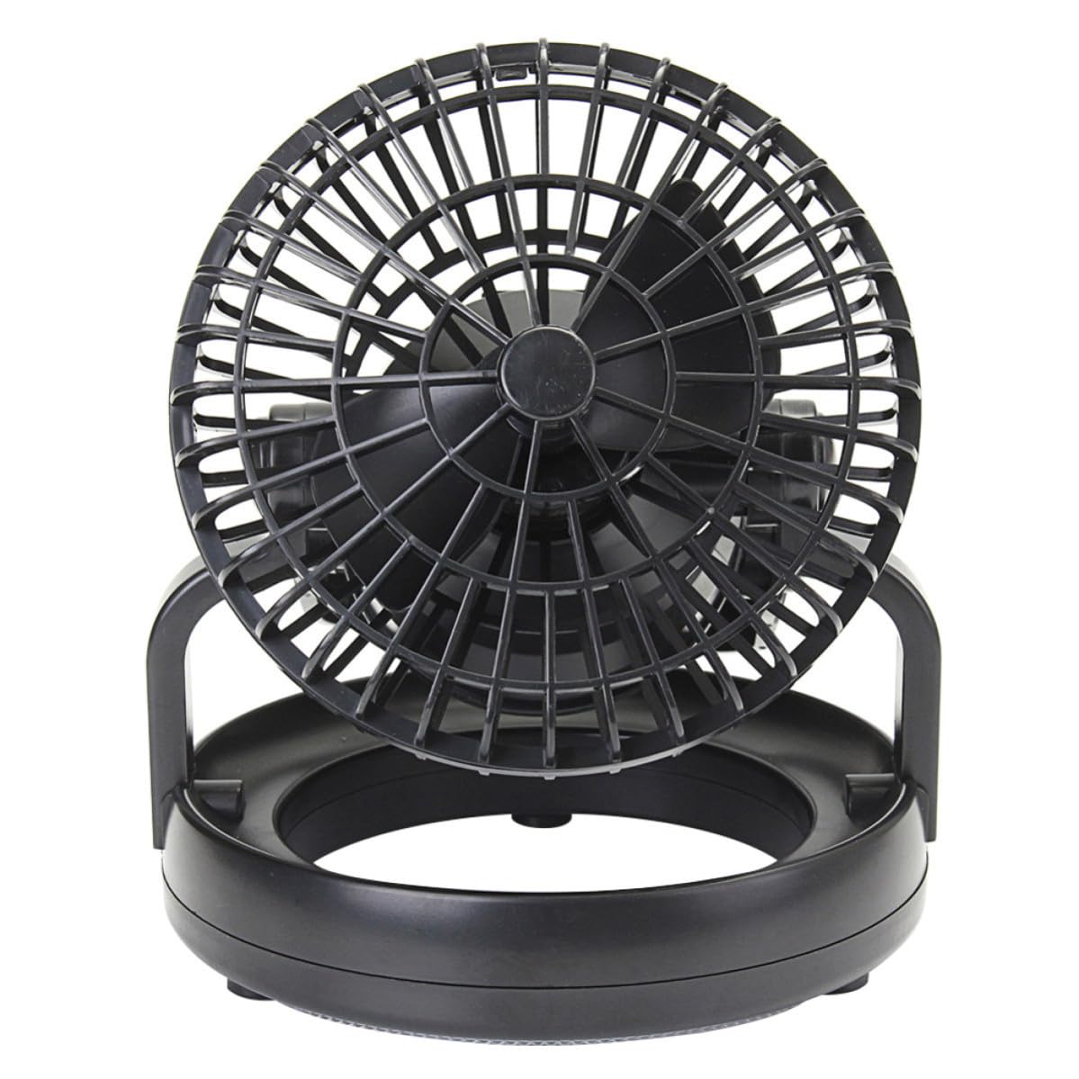 Lampada da Tenda da Campeggio LED con Ventilatore, 2 Pezzi | Abs Nero, Gancio Integrato, 18 Led, Can Use Separately, Atmosfera Estiva