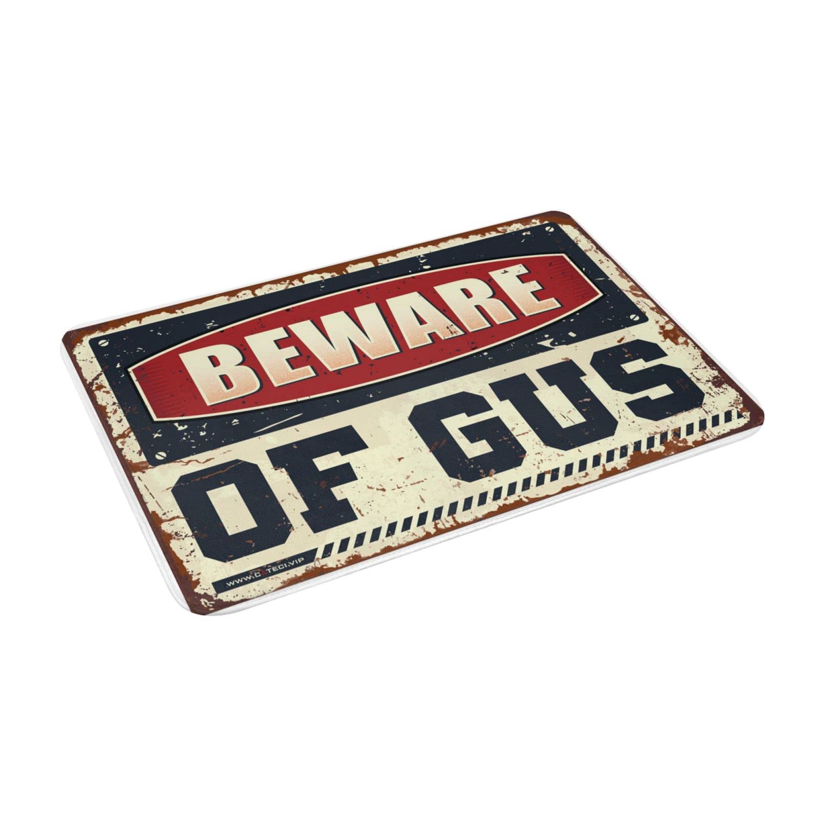 Jesienny dywanik pod drzwi 'Beware of Gus' wycieraczka wycieraczka zabawna na zewnątrz dekoracje plażowe do domu (65 x 90 cm)