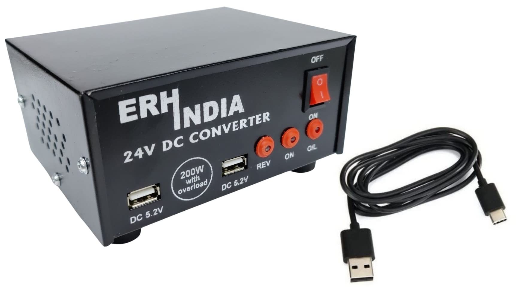 24V DC to 220V AC DC to AC Converter 24 Volt Solar Converter SMPS Power Supply with Type-C Charging Cable-image-23