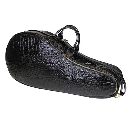 Wild Leather Tennis Bag for 2 Rackets | Handmade to Order in Italy, Real Embossed Calf Leather Crocodile Print in Black | Racquets Case Handbag