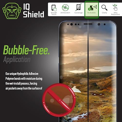 Miniatura 7 de IQShield Protector de pantalla compatible con Galaxy S9 Plus (paquete de 2) (compatible con fundas) Película de TPU transparente antiburbujas