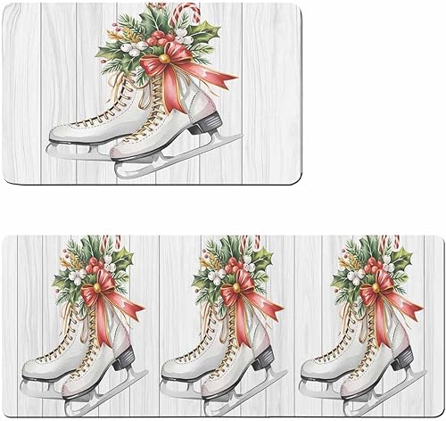 Miniatura 1 de Tapete de baño de Navidad para bañera, antideslizante, de secado rápido y absorbente, tierra de diatomeas, fregadero, dormitorio, cocina, lavable,