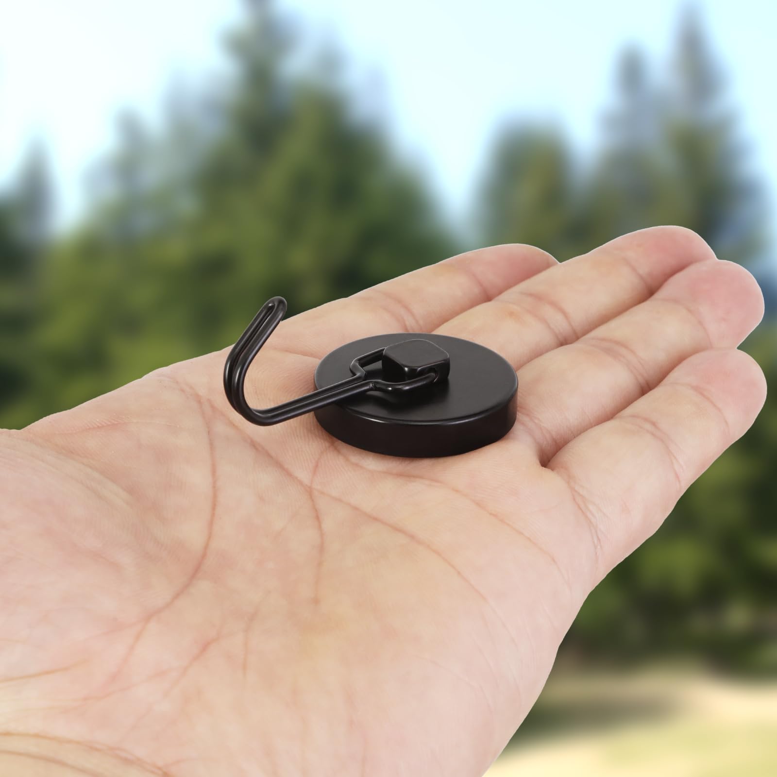 Neosmuk Magnetic Hooks for Cruise Cabins Pack of 6, Black, 3.2#, 120lb-Magnetic Hooks - Image 2