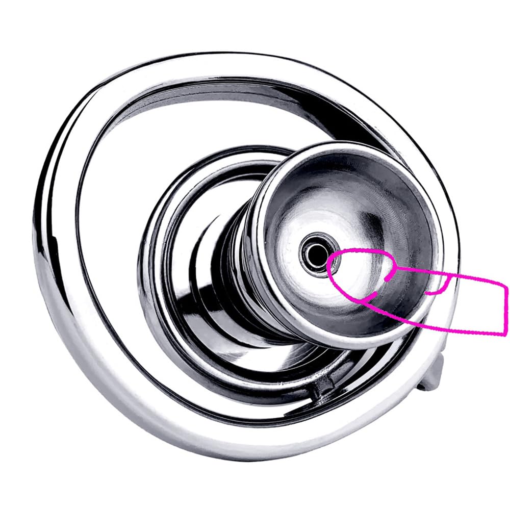 Jixaxe Extra Kurze Peniskäfig Chastity Cage mit Dildo Male Metall Keuschheitskäfig Herren Keuschheitsgürtel Penis Käfig für Männer Chasity Cock Cage Sexspielzeug für die Mann extrem (Bogenring 50mm)