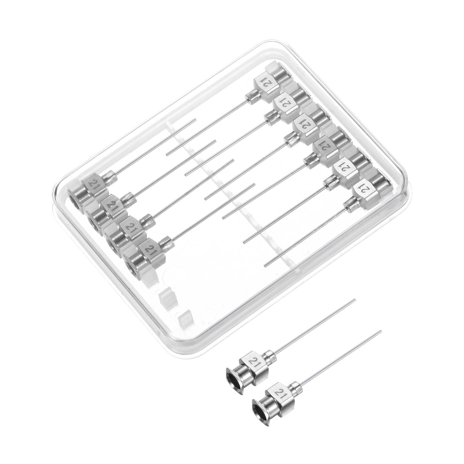 HARFINGTON 20pcs 21Gauge Stainless Steel Dispensing Needles, 1" All Metal Glue Needle Tube Blunt Tips Luer Lock for Thick Liquids, Ink, Glue, Lab Use — Amazon image 6