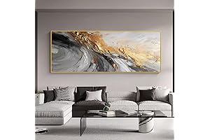 Black and White Abstract Canvases Wall Art for Living Room