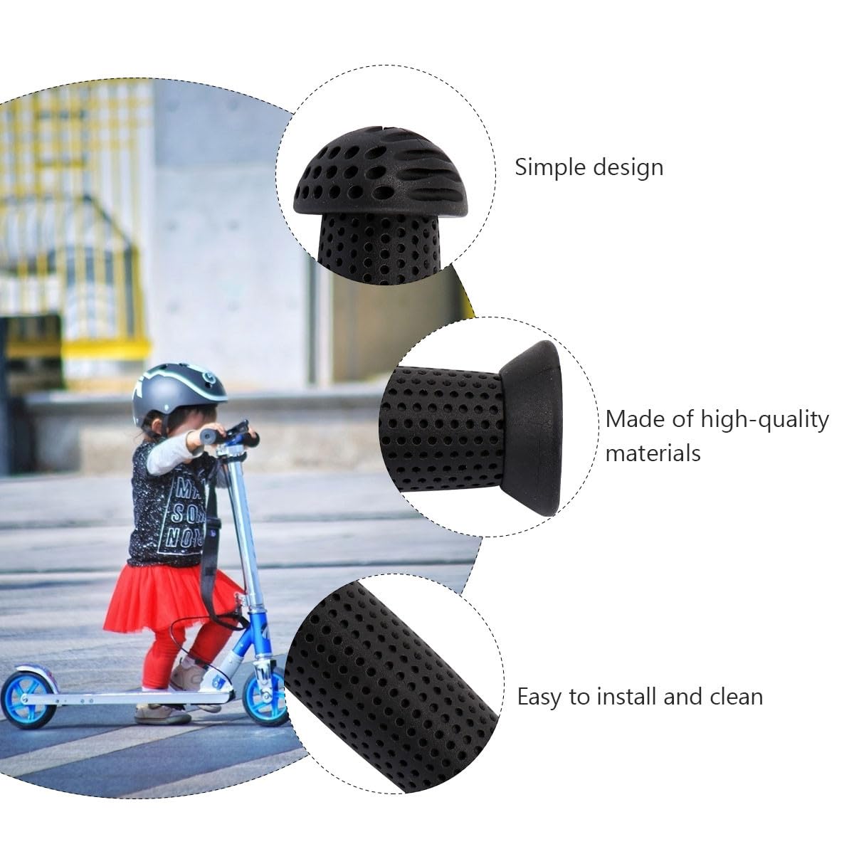 Toddmomy Poignée De Vélo Accessoires Poignées De Cyclisme pour Enfants Poignées De Guidon Housse De Guidon Couvre-guidons Poignées De Vélo De Montagne Caoutchouc