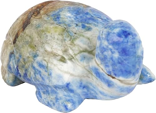 gemhub Estatua de tortuga de lapislázuli natural tallada a mano aprox. 282.00 quilates, Gema, Lapislázuli natural