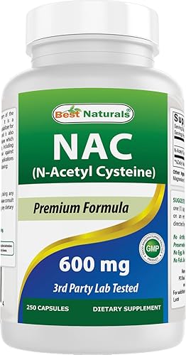 Best Naturals NAC - N acetil cisteína 600 mg 250 cápsulas - n acetil cisteína - Potente antioxidante