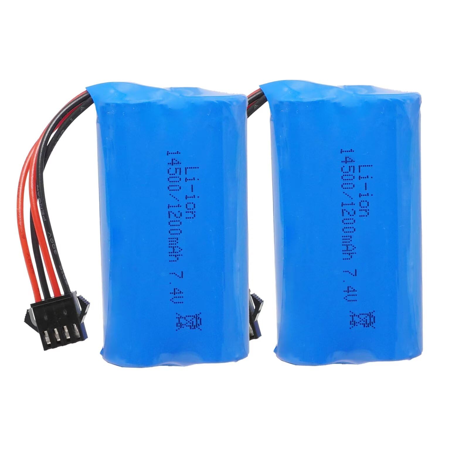 7.4V 1200mAh Li-ion Battery Pack RC Replacement Rechargeable 14500 Battery Pack SM-4P Plug with Charger Cable for RC Drone,Remote Control Car — view 3
