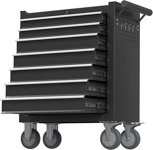 Caja de herramientas con ruedas de 7 cajones con ruedas, baúl de alta capacidad con cajones, caja de herramientas portátil con ruedas, organizador disponible en Yaxa Costa Rica