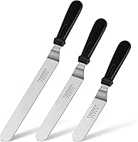 Vista 1 de TACGEA Icing Spatula, Angled Offset Cake Spatula with 6", 8", 10" Stainless Steel Blade Set of 3