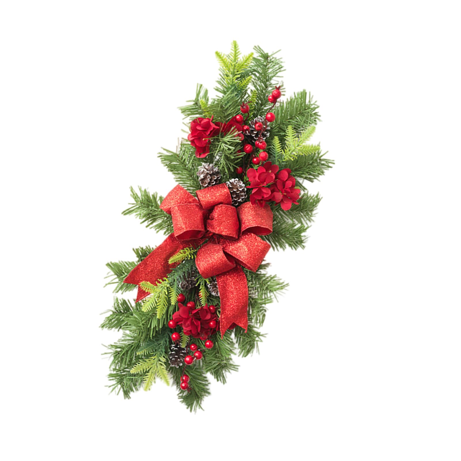 Tsophreniq Artificial Hanging Plant Christmas Wreath Hanging Plant Ornament for Door Porch Backyard Hallway Garden Balcony Home Decoration