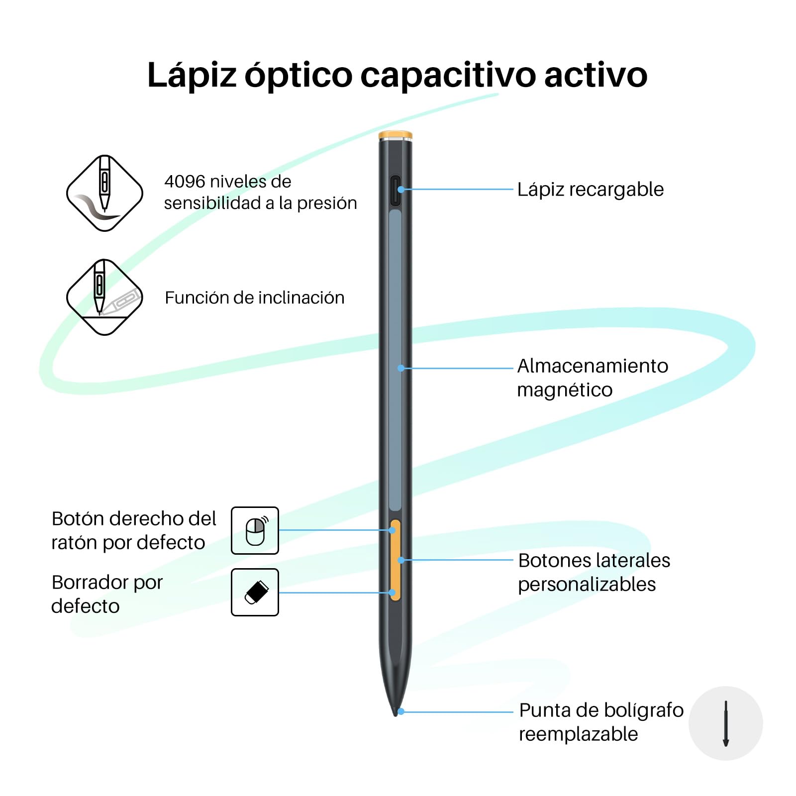 HUION Kamvas Slate 10 Tableta de Dibujo Independiente con Pantalla Laminado Completo, Tableta Gráfica FHD de 10,1" y Lápiz óptico de 4096 Niveles, Android 12, 8GB + 128GB para Artista Principiante