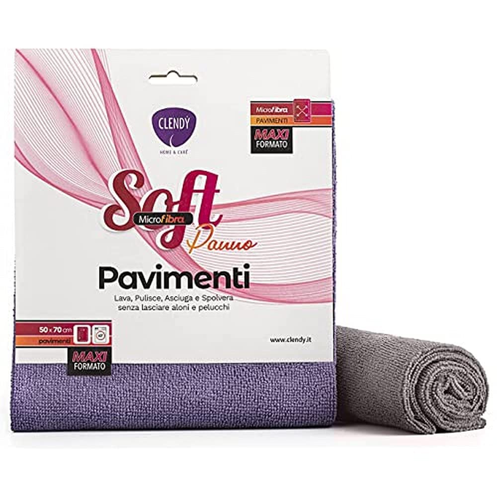 Panno Microfibra Pavimenti Maxi Formato, 50 x 70 cm - Confezione da 24 Pz.