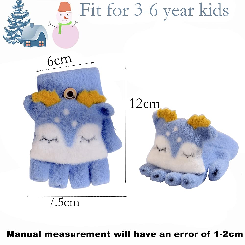 Guanti Senza Dita In Lana Per Bambini - Mezze Dita, Caldi, Elastici, Per Ragazzi E Ragazze 5-13 Anni - Foto 3