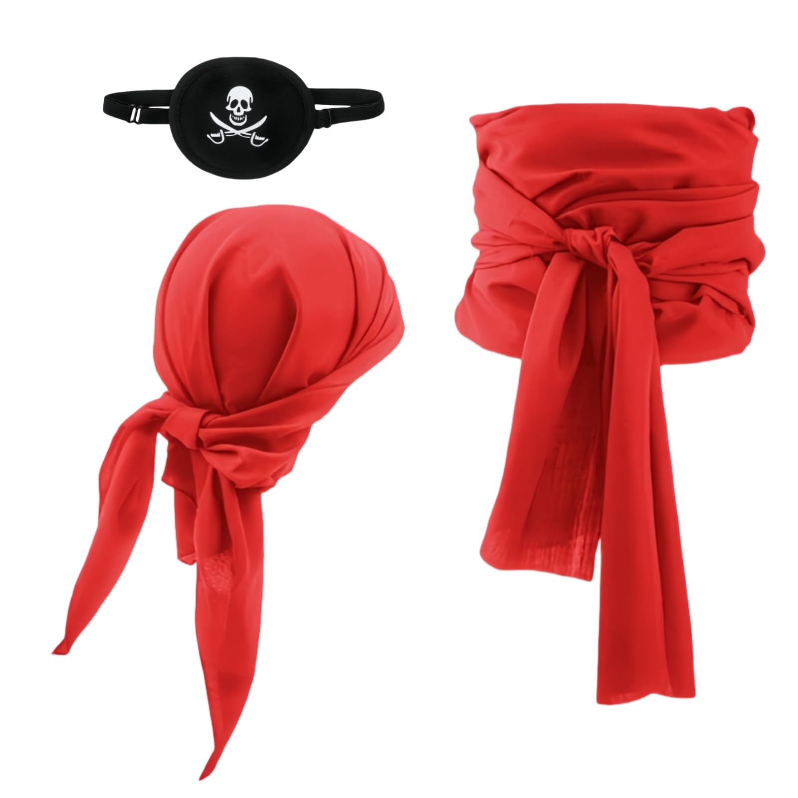 TSIRNK Piratenkostuum voor volwassen vrouwen, 6-delig middeleeuws Viking- kostuum voor vrouwen met top met blote schouders - Gotische rok - Piratenaccessoires - voor Halloween, carnaval (Wit, M