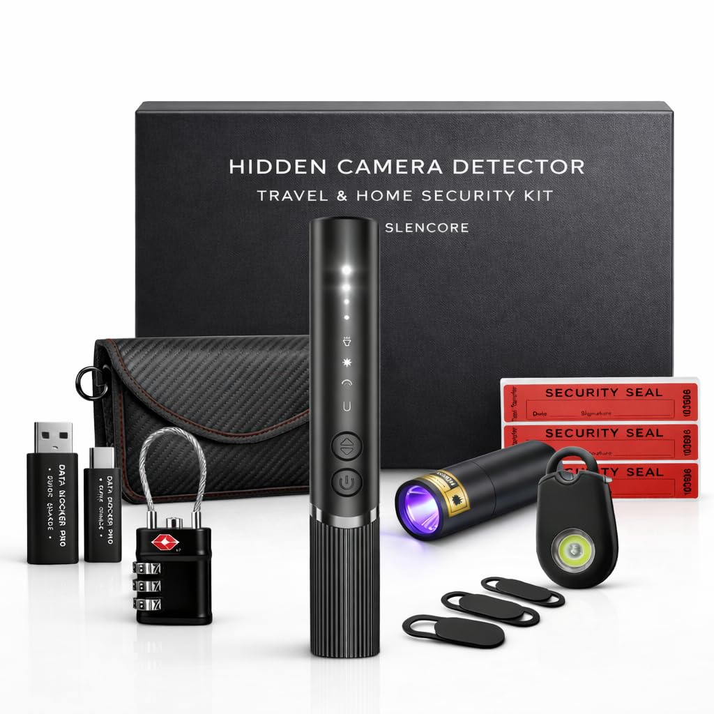 Hidden Camera Detector by Silencore Travel Privacy Protection Kit for Hotels Airbnb Office Spy Camera Detection GPS Tracker