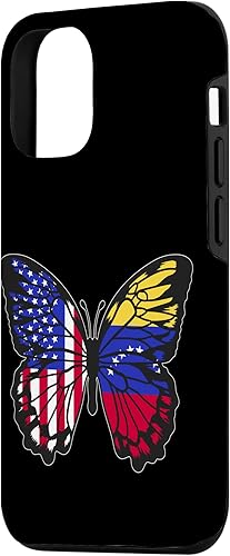 Miniatura 2 de Funda para iPhone 13 Venezuelan Roots USA y Venezuela Mix Butterfly Venezuela