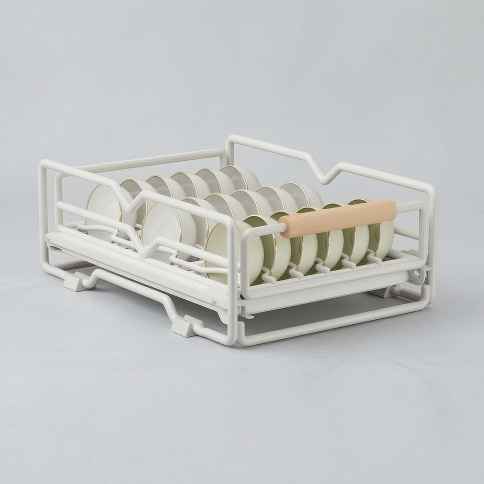 Soporte para Platos Acero Resistente Diseño Compacto y Morno, Escurreplatos con Mango, Estante para Platos un, Encimera, Armario, Negro