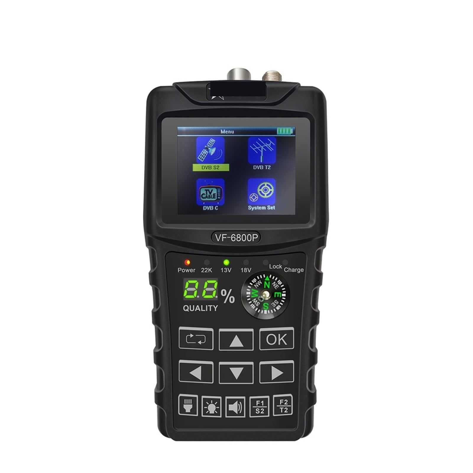 VF6800P Sat Finder Digitale Combo Supporta DVB T2/S2/C Ricevitore TV Satellitare Sintonizzatore Segnale DVB-T2