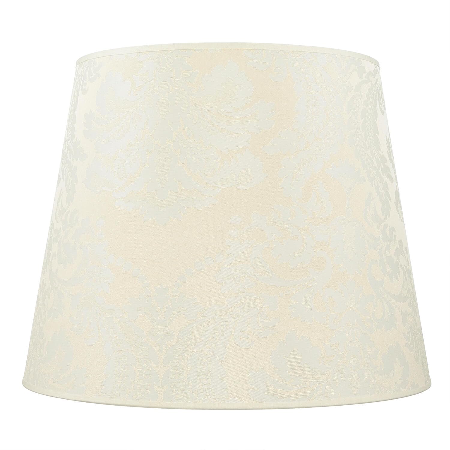 Paralume Conico In Stoffa Floreale Bianco E Rosa Per Lampade Da Terra Con Attacco E27 - 38 Cm Di Diametro - 3