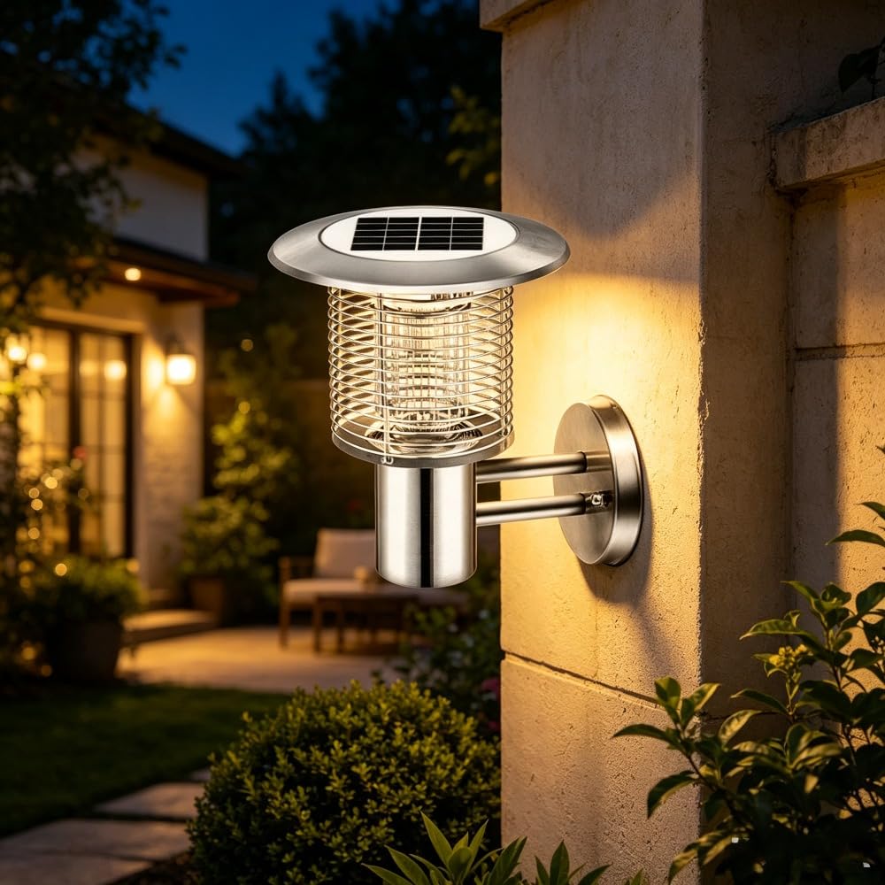 Przenośna solarna lampa LED do zabijania komarów, wodoodporne światło owadobójcze do ogrodu na zewnątrz i dziedzińca - skuteczne rozwiązanie odstraszające owady
