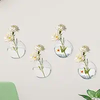2 vasos de parede, vaso de flores de vidro, estação de propagação para pendurar na parede, vaso suspenso para plantas de interior, flor hidropônica, sala de estar, escritório, presente (2 peças)