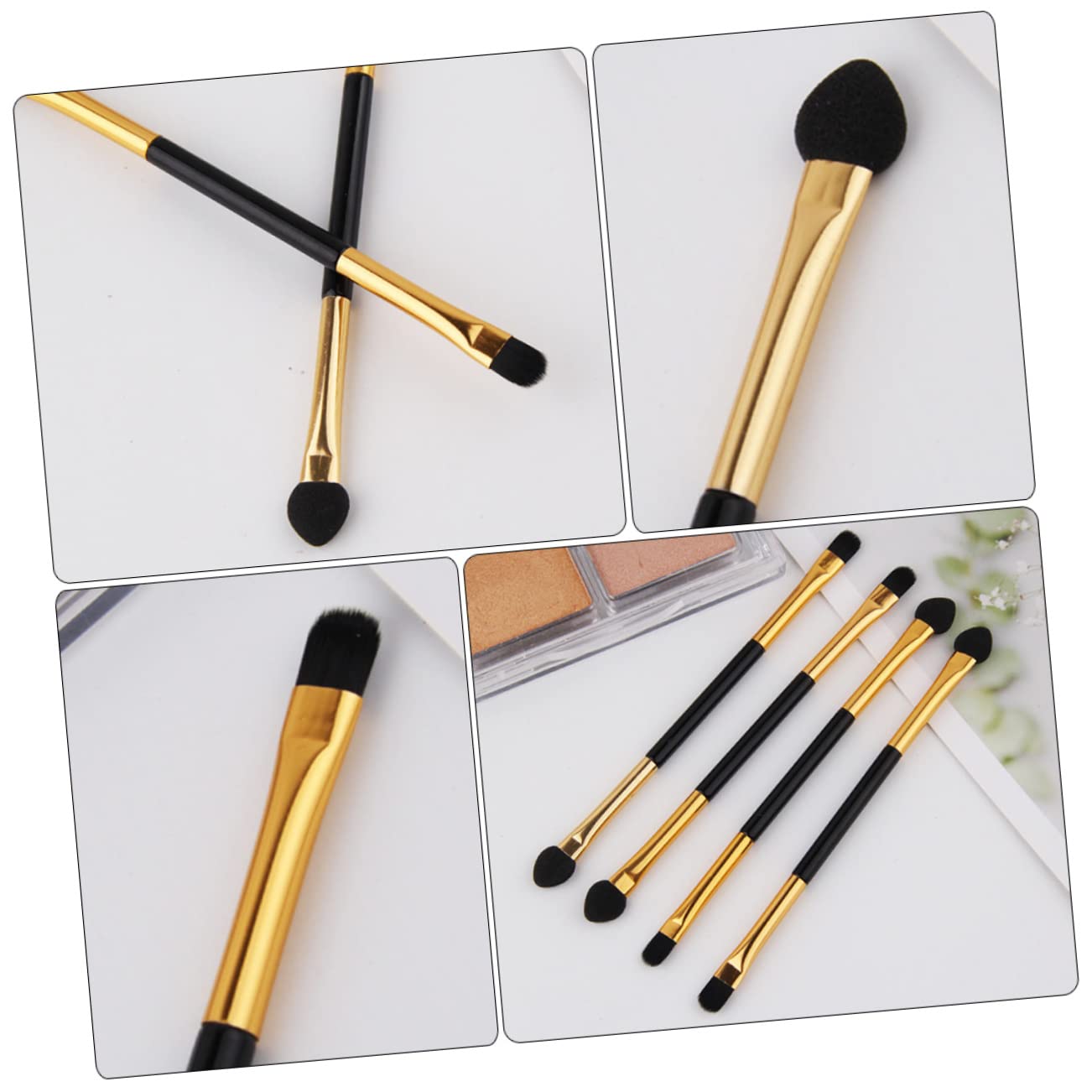 HAPINARY 3sets Eyeshadow Applicators Double-sided Makeup Accessory Set Cotton Makeup Sticks Ideal for Travel and Daily Use 15pcs*3
