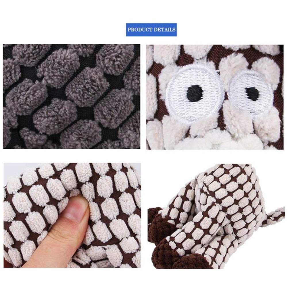 MU Diversión Mascota Perro Juguetes Perrito Masticar Chew Squeaker Chillido Chirojo Sonido Forma Animal Molar Juguetes Entrenamiento Mascota Juguete Perro,Gris