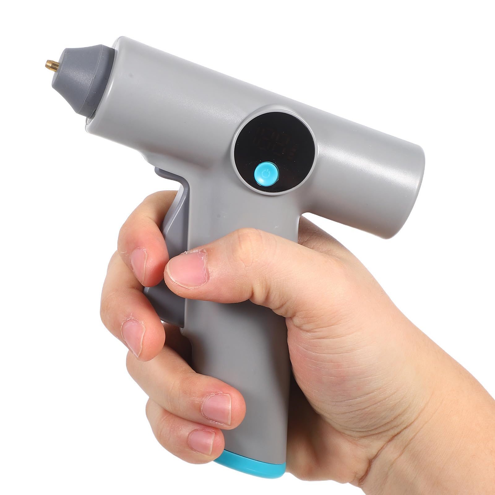 Pistola per Colla Caldo senza Fili con Controllo Digitale della Temperatura, Design Compatto in Plastica, Ricaricabile e Adatta per Artigianato e Riparazioni Fai-da-te