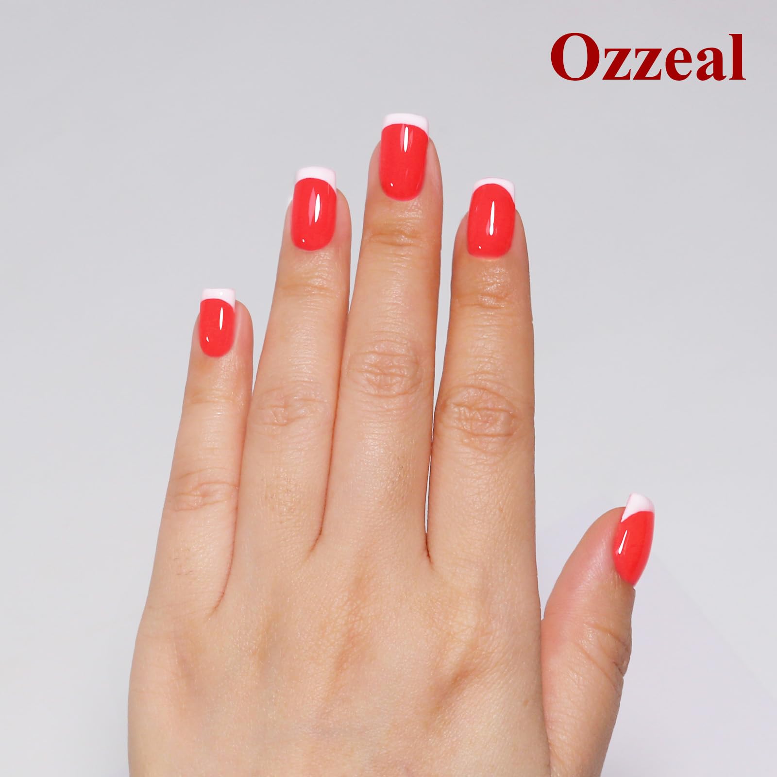 Ozzeal Neon Gel Polish, 15ML Neon Strawberry Red Gel Nail Polish Spring Summer Soak off LED UV Art Starter Manicure Salon DIY Design — view 4