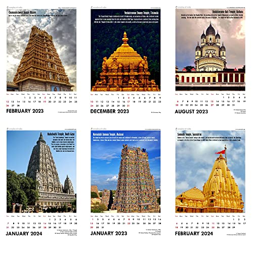 Image of Tallenge - Temples Of India - 2026 desk Calendar - 6 x 9 Inches (Paper, Desk Calendar)