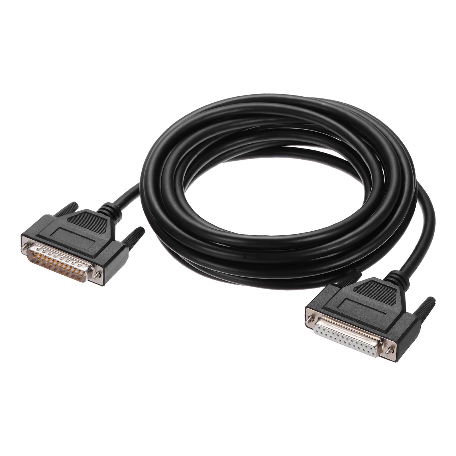 QUARKZMAN Cable Serial DB25, 28AWG Con Blindaje De Aluminio DB25 Macho A Hembra Cable Serial Directo Para Comunicación De Datos, 16.4 Pies