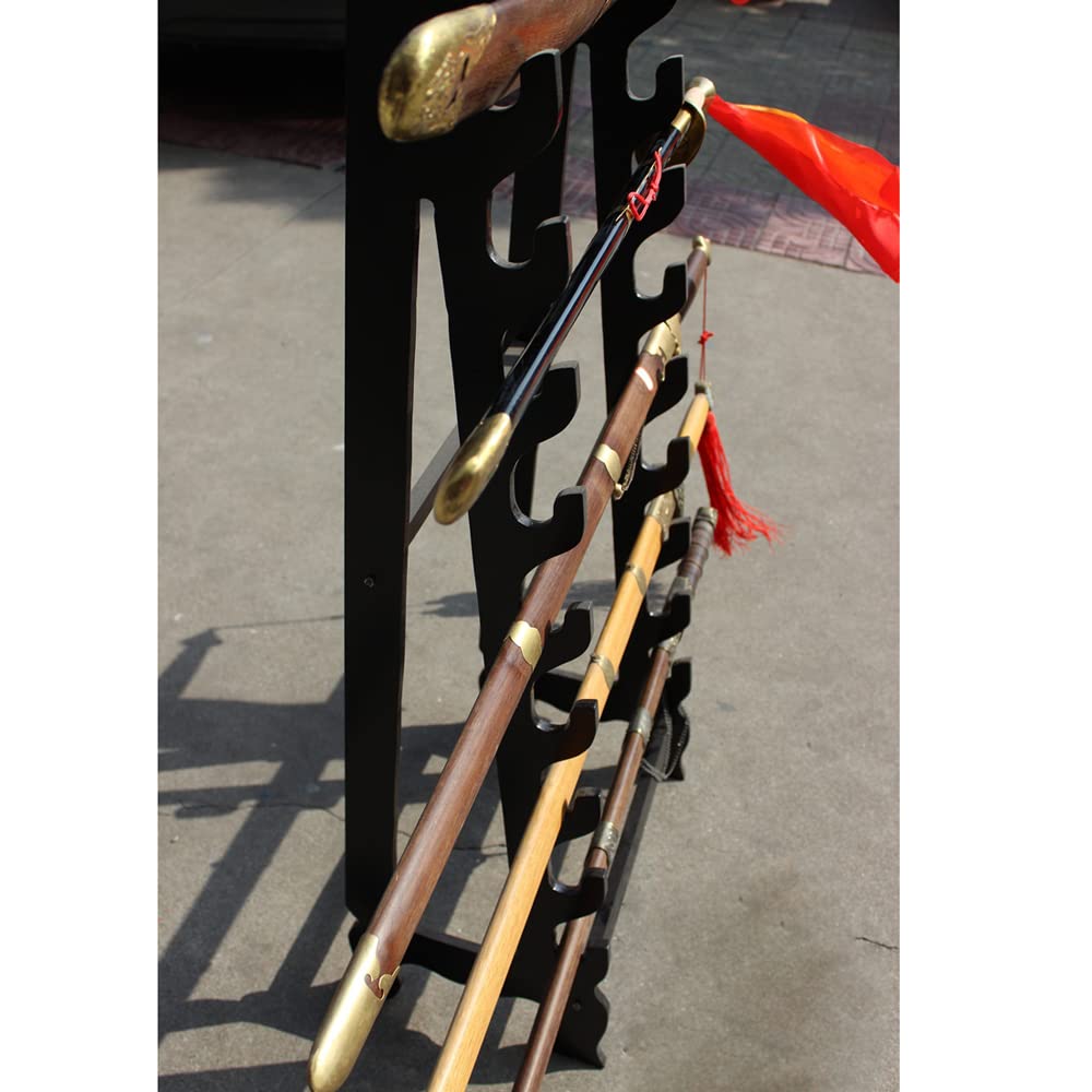 Soporte De Exhibición De Espada, Estante para Cuchillos Integrado De Piso De Madera Perchas Decorativas De Soporte De Katana Multicapa Ajustable Grande para Almacenar Varias Espadas