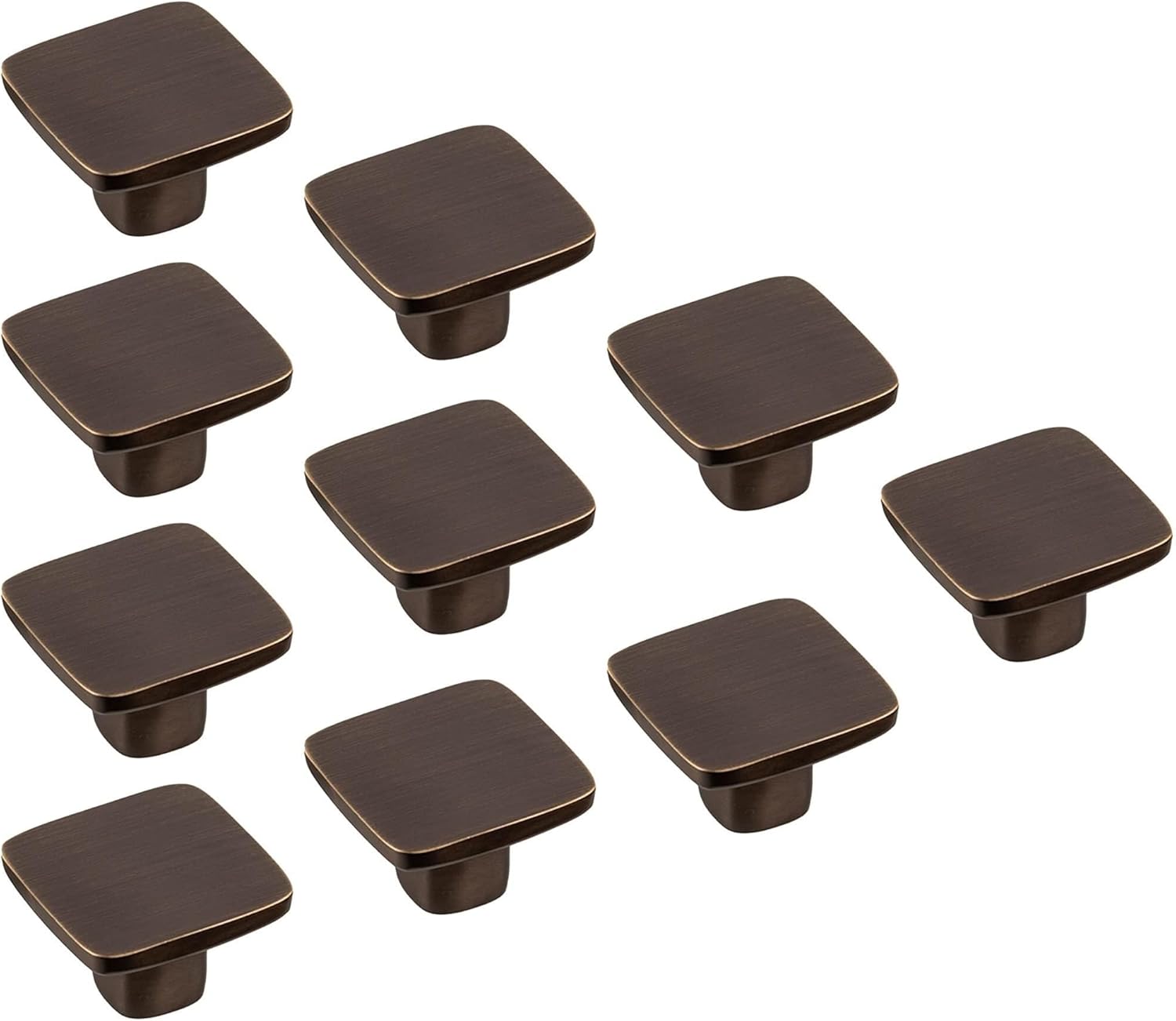 10 Pcs Drawer Knobs Gold Brass Cabinet Knobs Single Hole Solid Furniture Hardware with Screws for Kitchen Dresser Bathroom Bedroom Wardrobe (Color : Gray, Size : Single Hole)